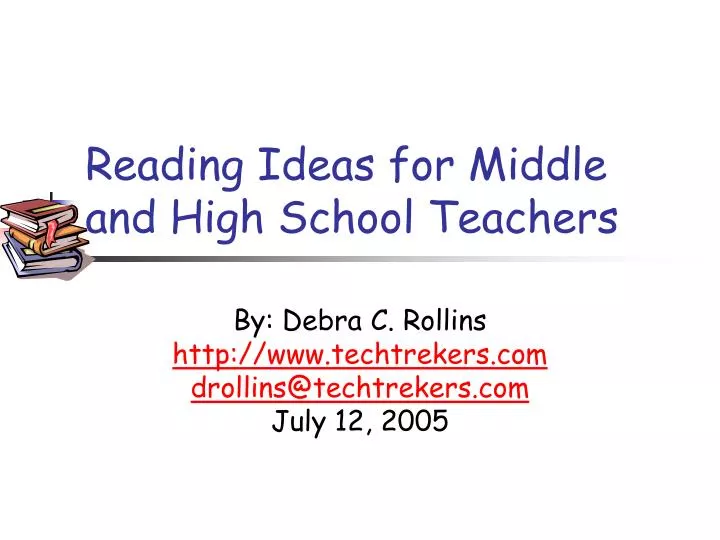 reading ideas for middle and high school teachers