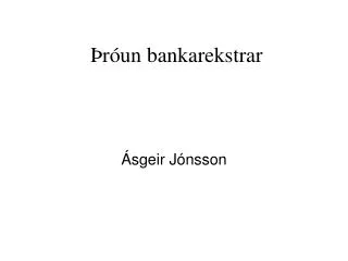 r un bankarekstrar