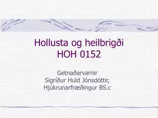 Hollusta og heilbrigði HOH 0152