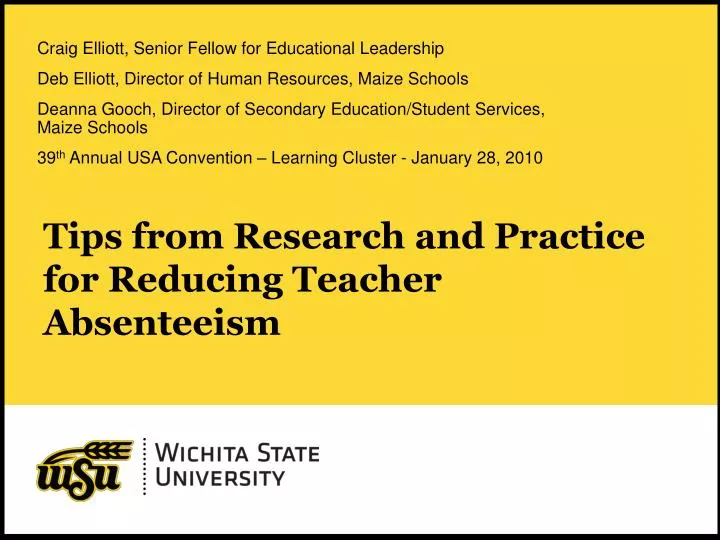 tips from research and practice for reducing teacher absenteeism