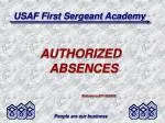 USAF First Sergeant Academy - slide 1