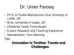 Dr. Umer Farooq - slide 1