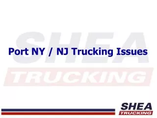 Port NY / NJ Trucking Issues