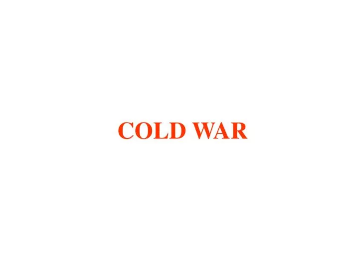 cold war