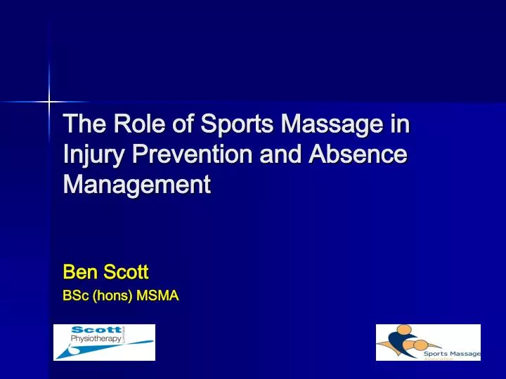 the role of sports massage in injury prevention and absence management