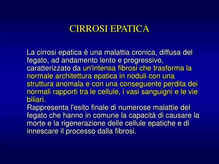 cirrosi epatica