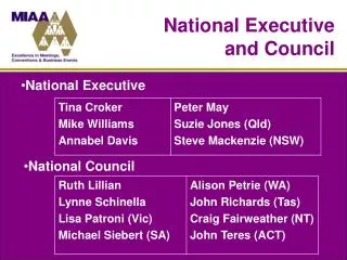 National Executive and Council
