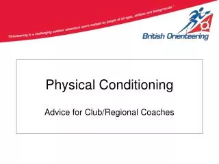 Physical Conditioning Advice for Club/Regional Coaches