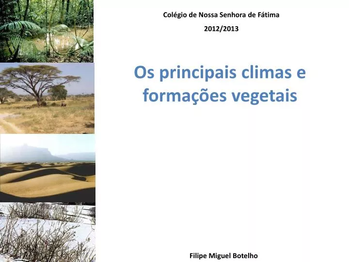 os principais climas e forma es vegetais