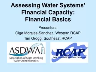 Assessing Water Systems’ Financial Capacity: Financial Basics