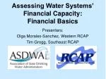 Assessing Water Systems’ Financial Capacity: Financial Basics - slide 1