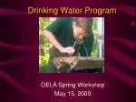 Drinking Water Program - slide 1