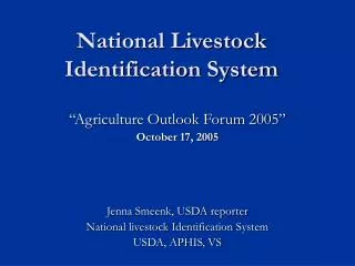 National Livestock Identification System