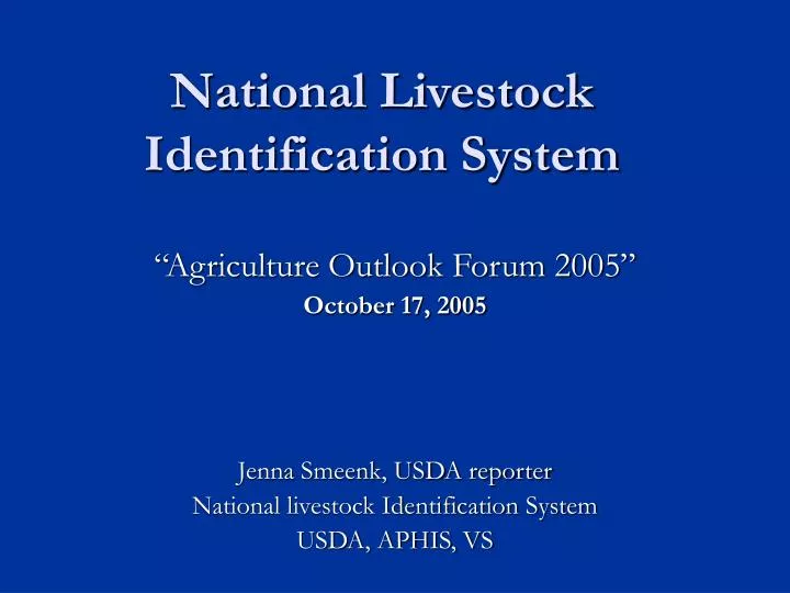 national livestock identification system