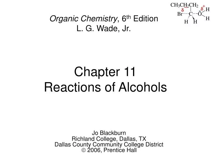 chapter 11 reactions of alcohols