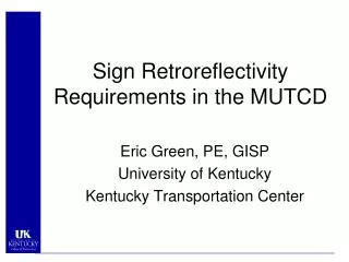 Sign Retroreflectivity Requirements in the MUTCD