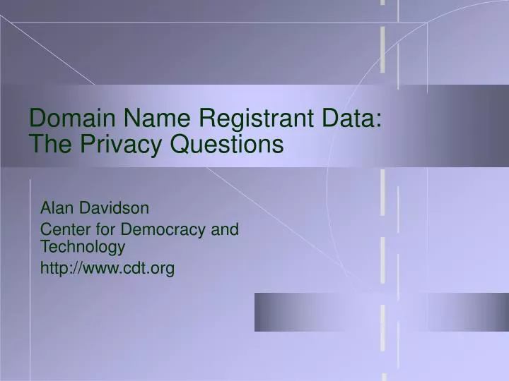 domain name registrant data the privacy questions