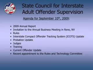 State Council for Interstate Adult Offender Supervision