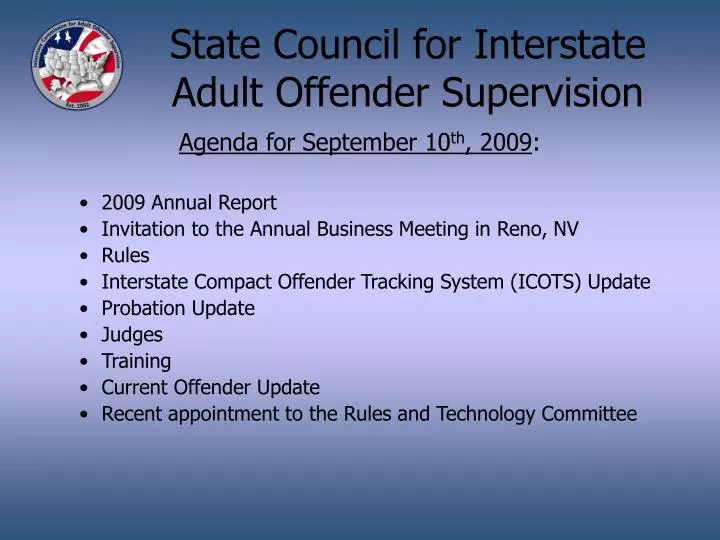 state council for interstate adult offender supervision