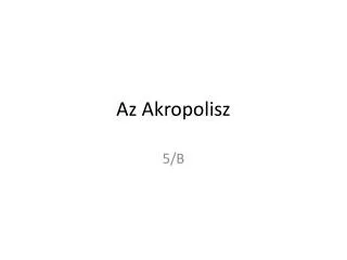 az akropolisz