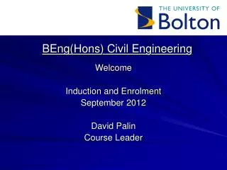 BEng ( Hons ) Civil Engineering