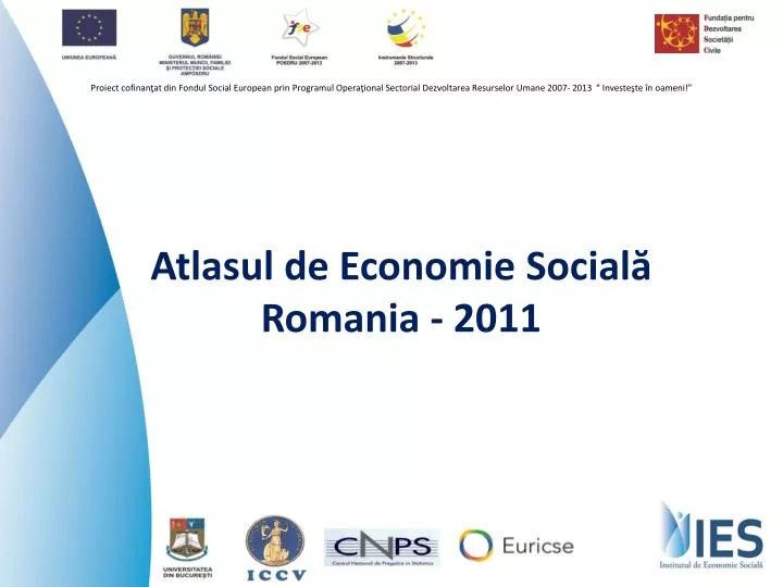 atlasul de economie social romania 2011