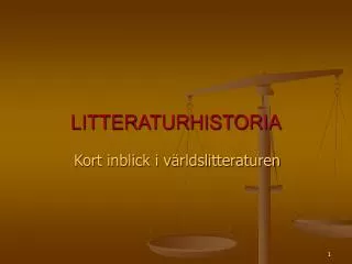 LITTERATURHISTORIA