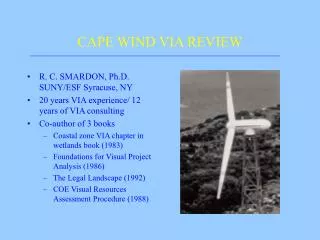 CAPE WIND VIA REVIEW