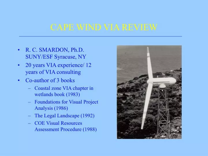 cape wind via review