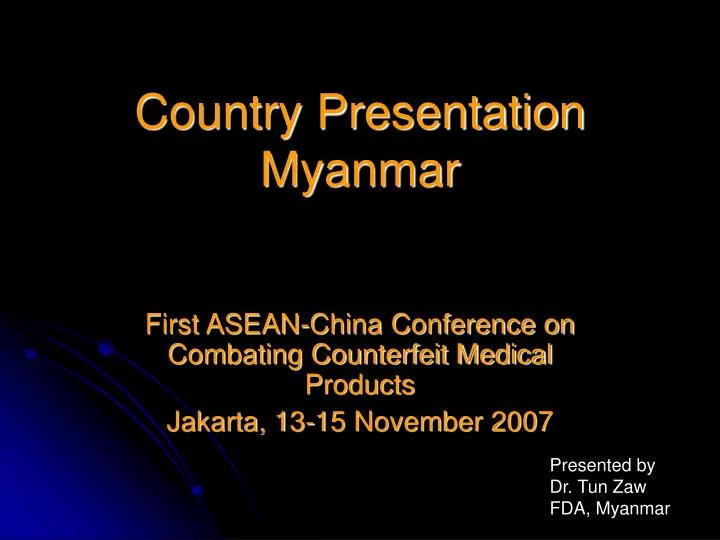 country presentation myanmar