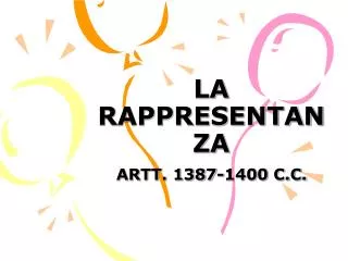 la rappresentanza