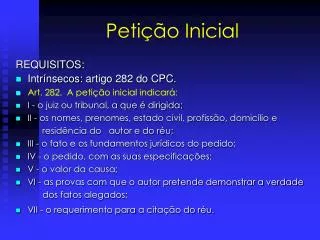 peti o inicial