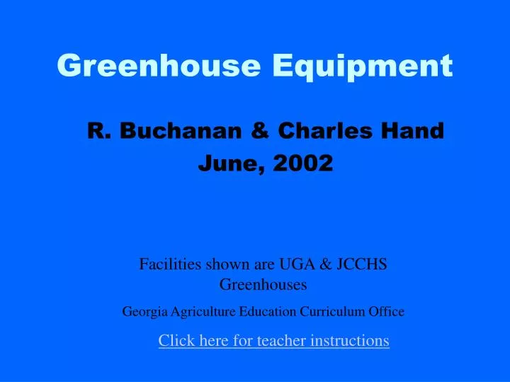 greenhouse equipment