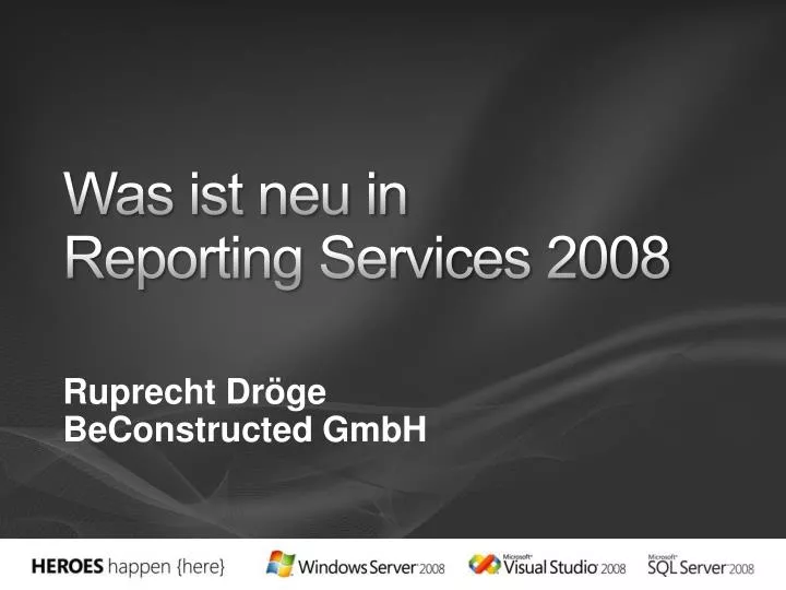 was ist neu in reporting services 2008