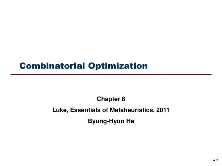 combinatorial optimization