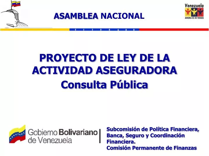 proyecto de ley de la actividad aseguradora consulta p blica