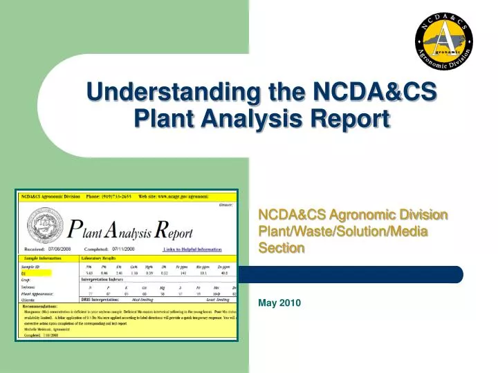 ncda cs agronomic division plant waste solution media section