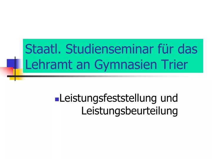 staatl studienseminar f r das lehramt an gymnasien trier