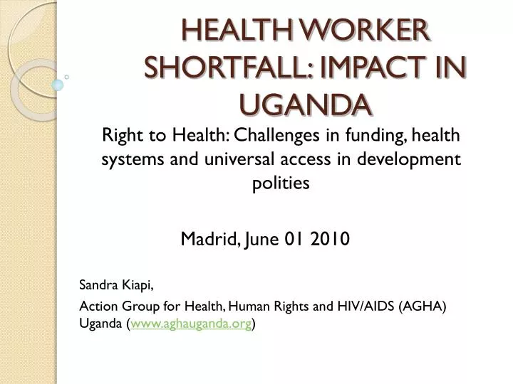 health worker shortfall impact in uganda