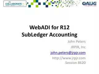 WebADI for R12 SubLedger Accounting