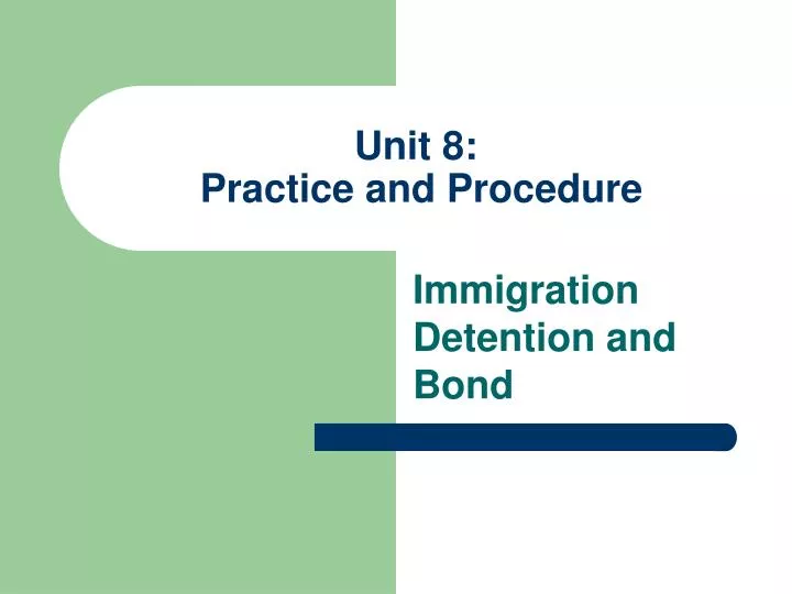 unit 8 practice and procedure