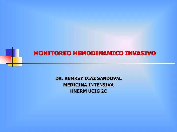 monitoreo hemodinamico invasivo