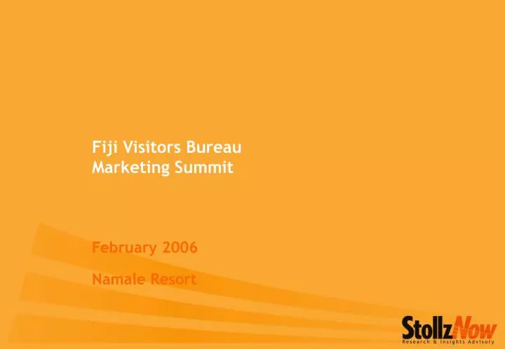 fiji visitors bureau marketing summit