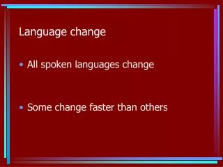 Language change