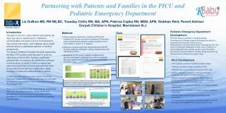 Partnering with Patients and Families in the PICU and Pediatric Emergency Department