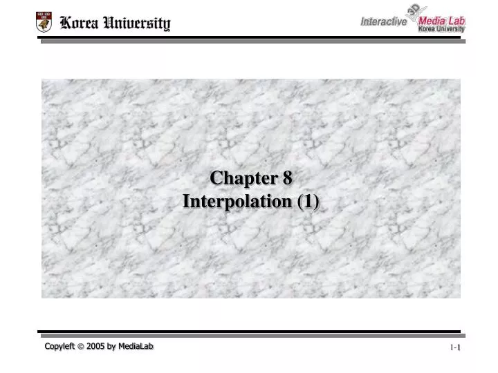 chapter 8 interpolation 1