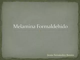 Melamina Formaldehído