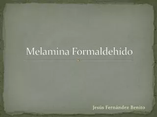 melamina formaldeh do