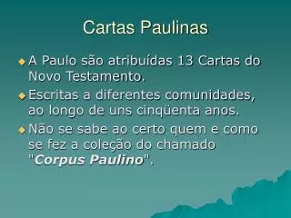 cartas paulinas