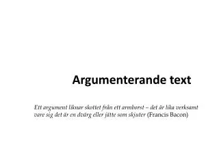 argumenterande text
